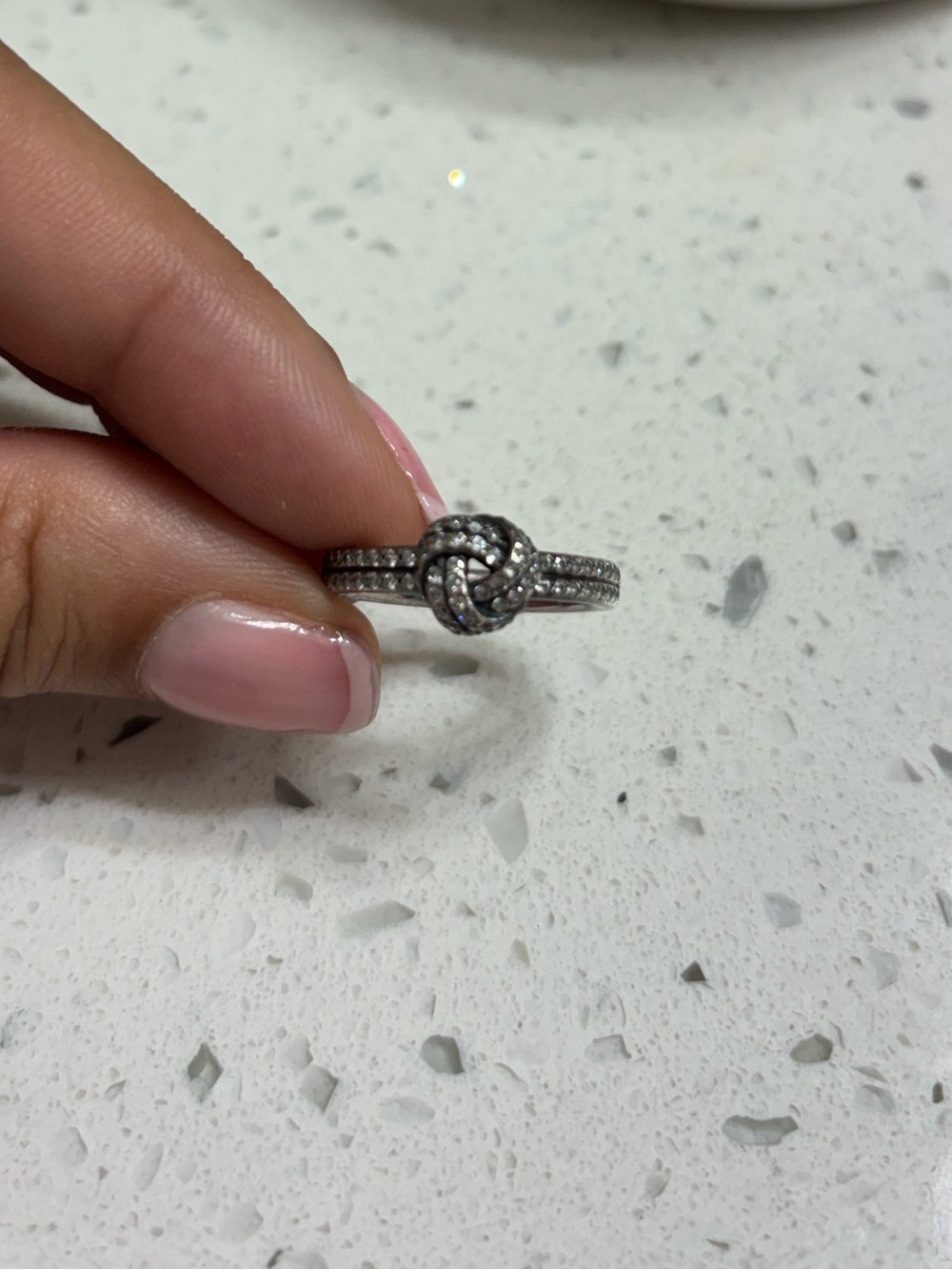 Silver Knot Accent Ring - Pandora